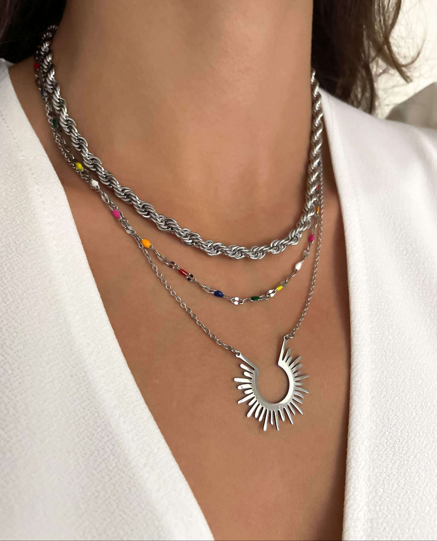 Sun Ray Pendant Necklace