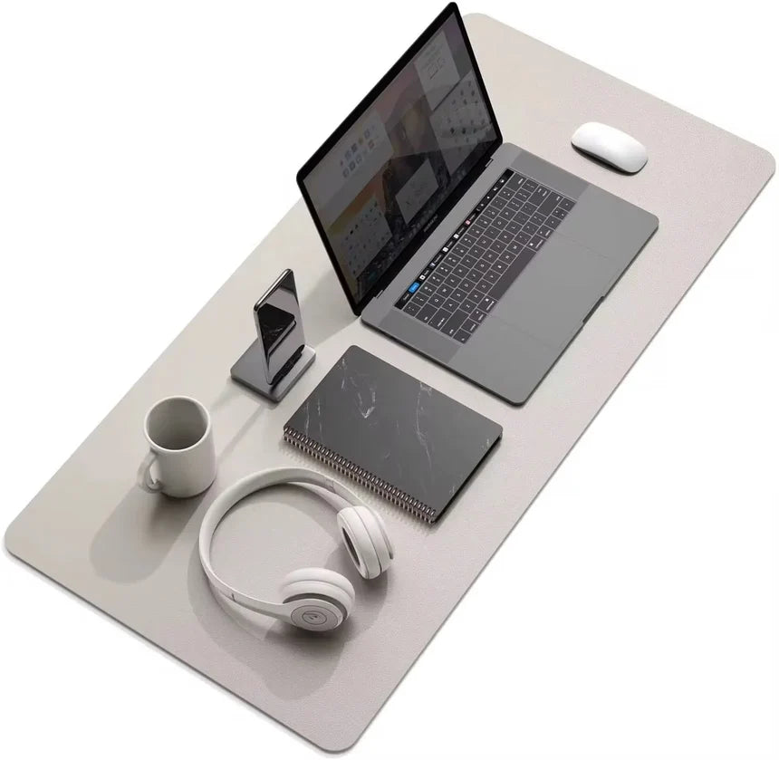 Double Sided PU Leather Mousepad Pink And Silver