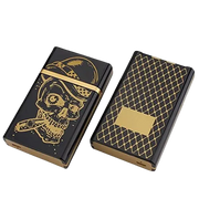 Skeleton Design Rechargeable Cigarette Case with Lighter - USB Rechargeable Electronic Windproof Flameless Cigarette Lighter