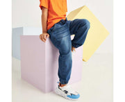 MAX Boys Denim Joggers with Drawstring
