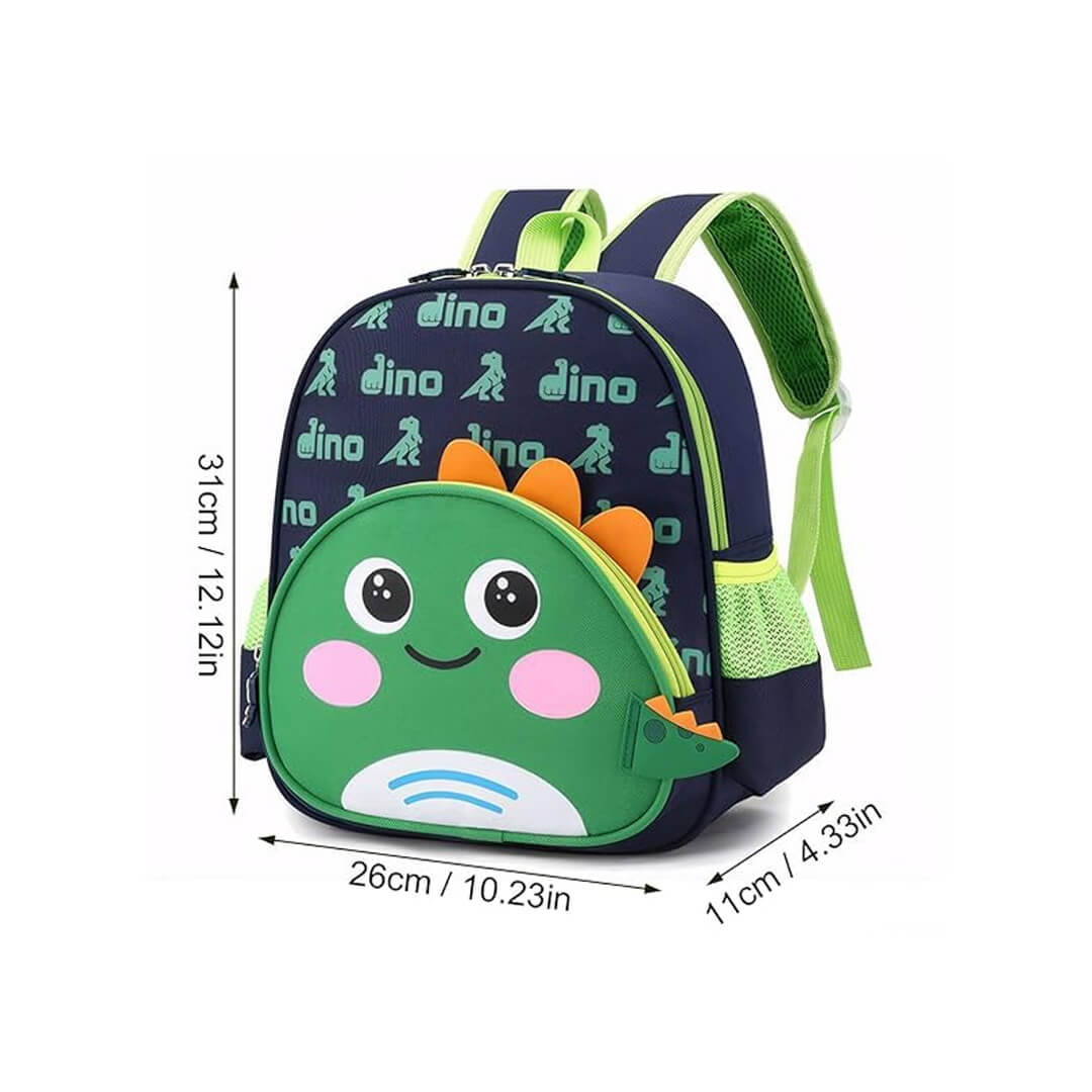 Kids Cute 3D Dino Backpack Preschool To KG2 26 x 31 cm