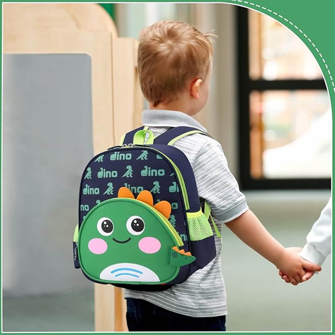 Kids Cute 3D Dino Backpack Preschool To KG2 26 x 31 cm