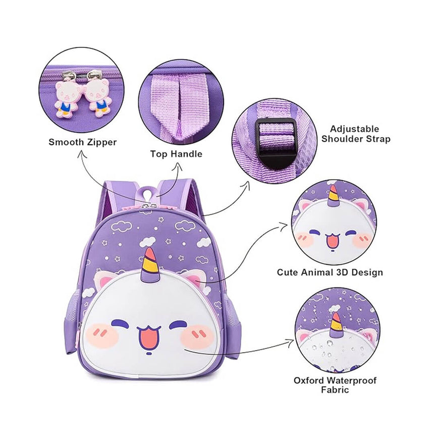 3D unicorn backpack for toddlers and kindergaten
