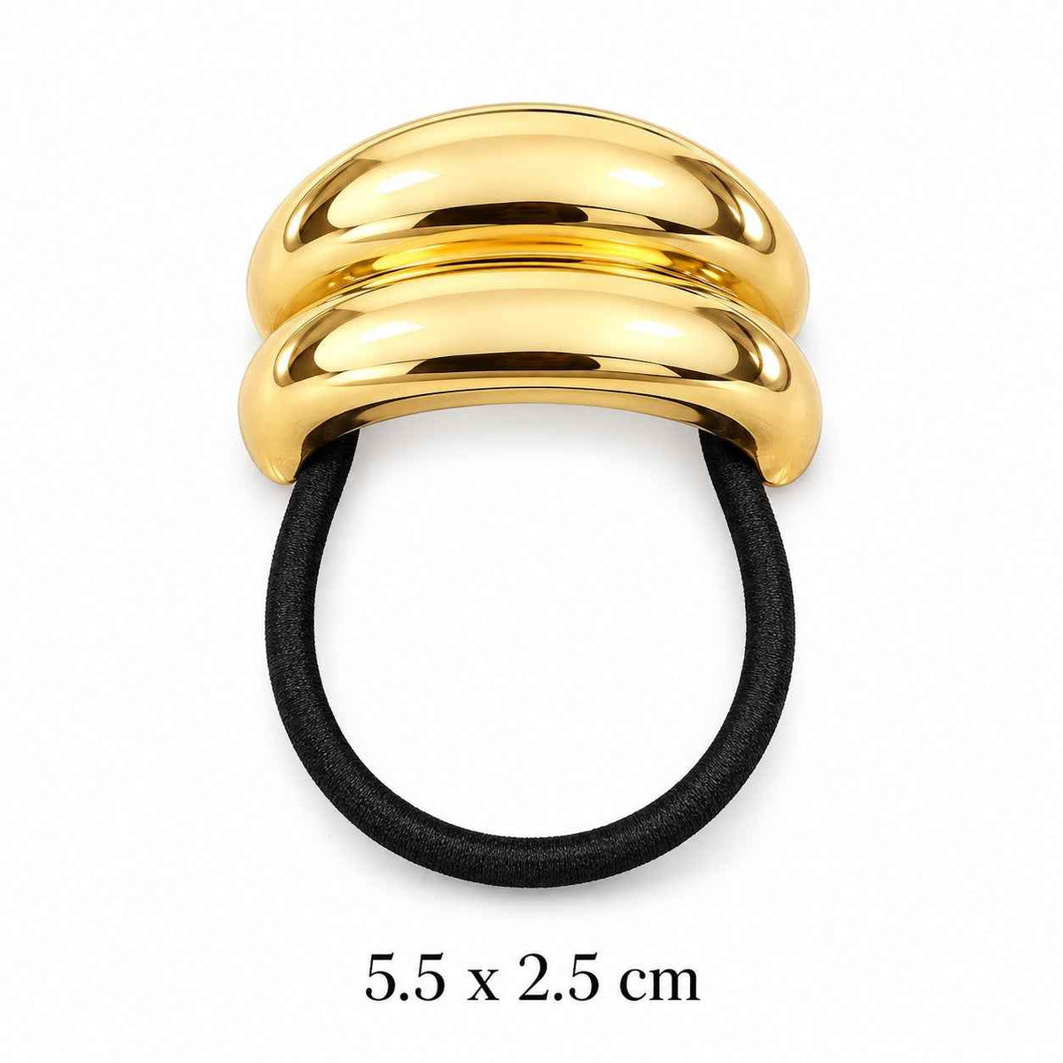 Smooth Double-Dome Gold-Tone Hair Cuff Petit Détail Lebanon