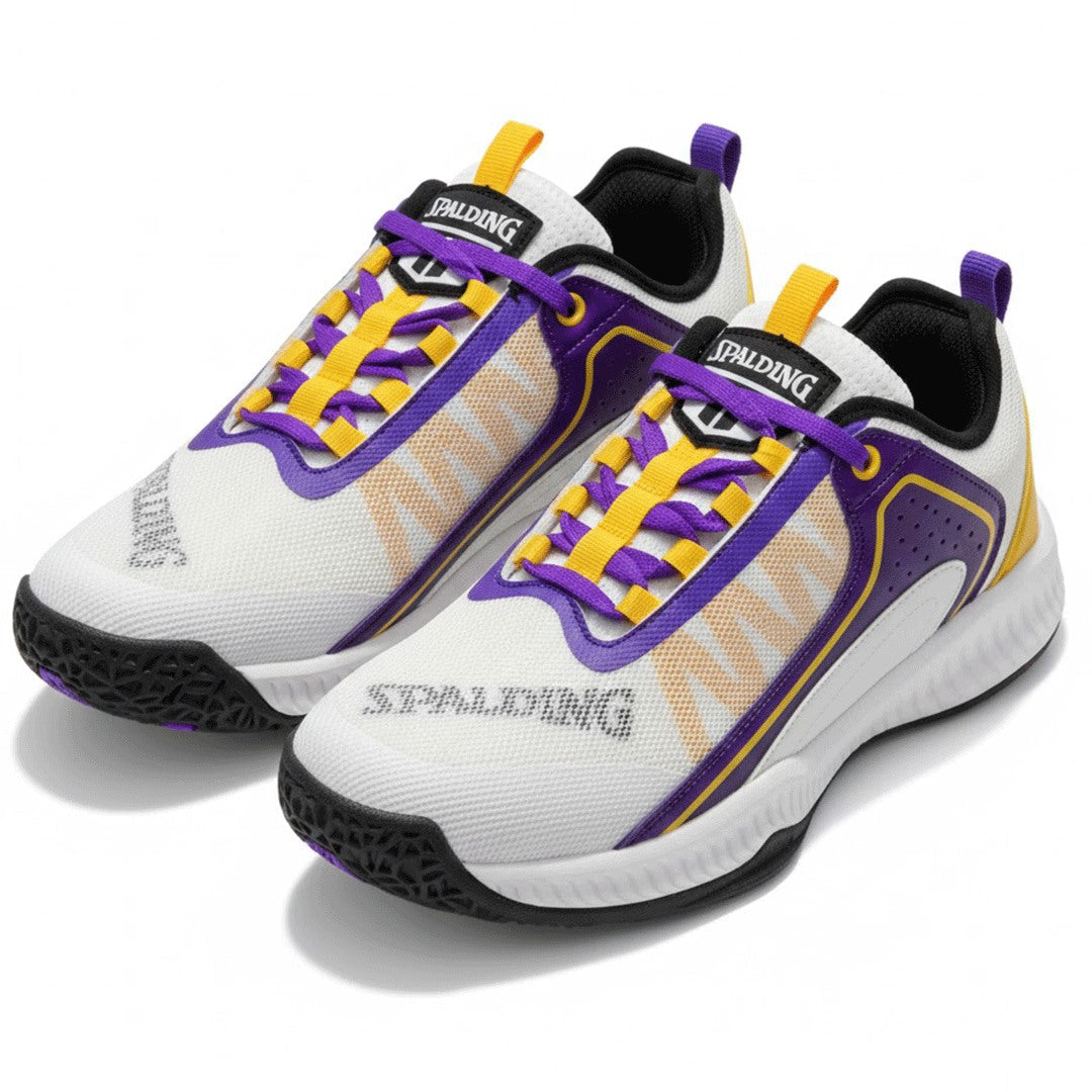 Spalding TF Shoes White Purple Yellow