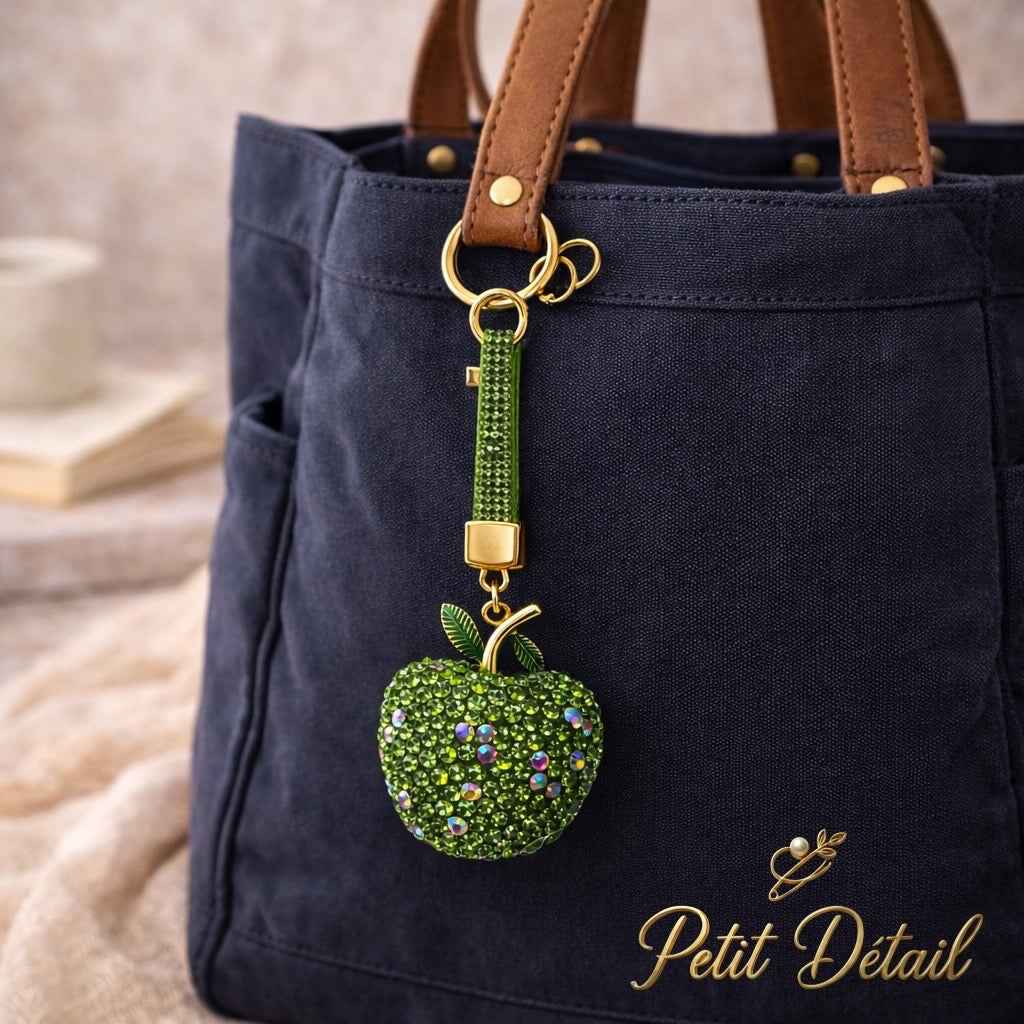 Sparkling Apple Charm Keychain Petit Détail Lebanon