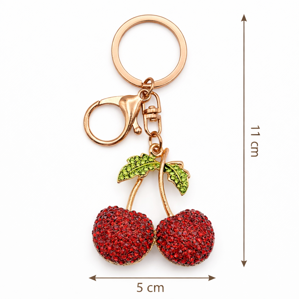 Sparkling Cherry Charm Keychain Default Title Petit Détail Lebanon