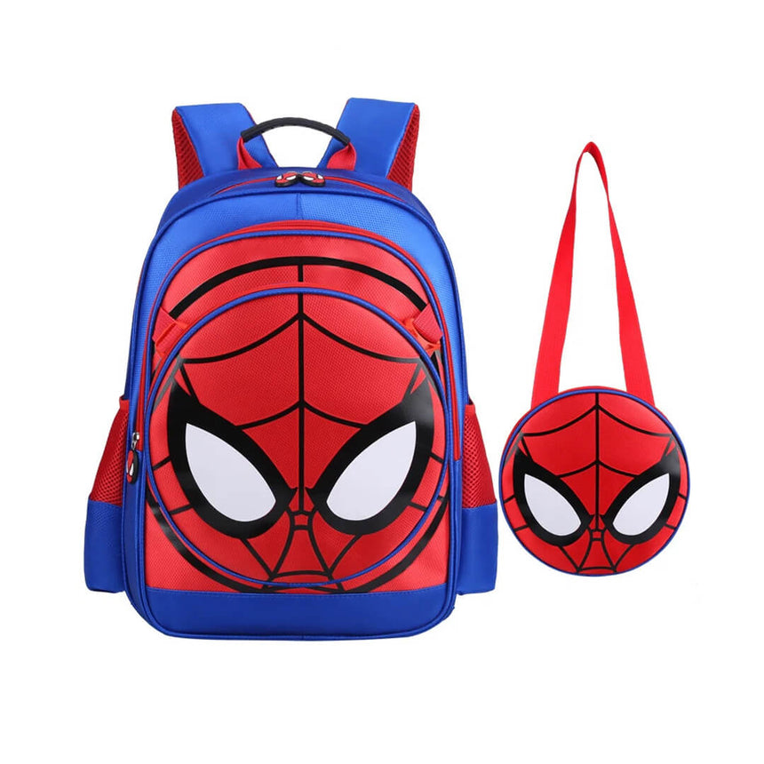 Kids Spiderman backpack with detachable lunch bag for school