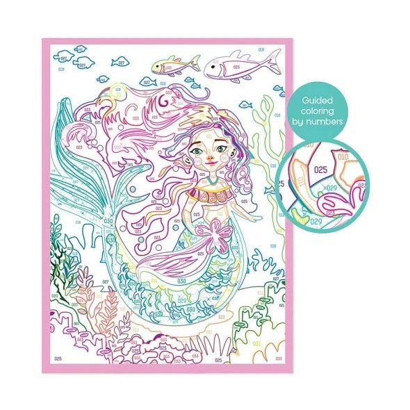 HappiHobbi Paint & Frame Paint By Numbers Mythical Mermaid by AS Art