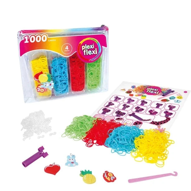 Plexi-Flexi Bag With 1000 Looms & 4 Charms by AS Art