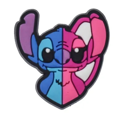 Stitch and Angel Half Half Croc Charm