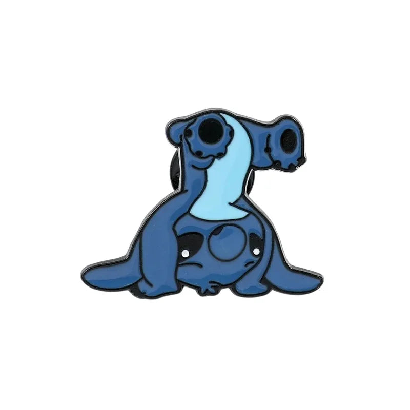 Blue cartoon-like creature on a white background