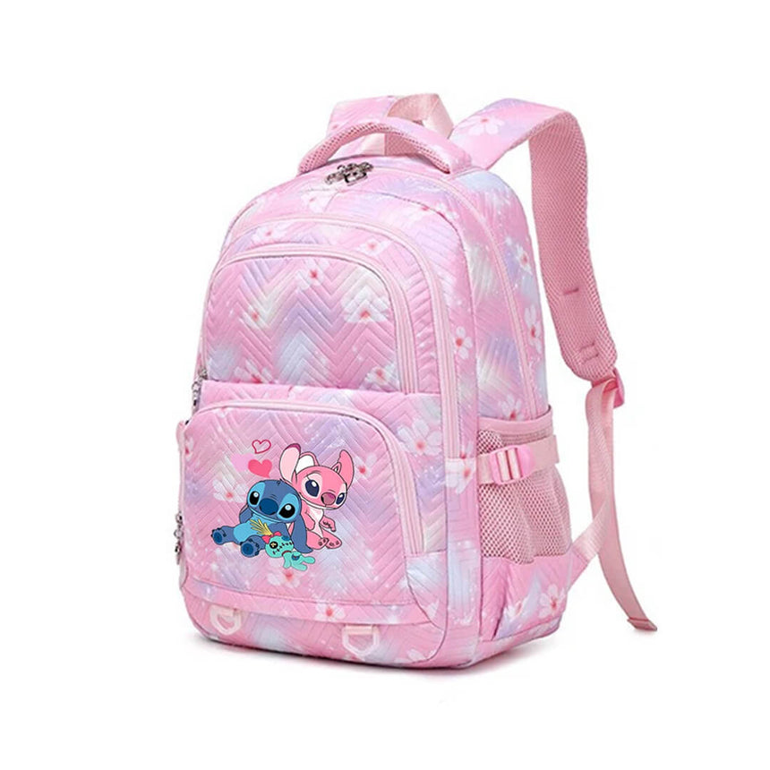 Waterproof Stitch backpack set with pastel colors for school