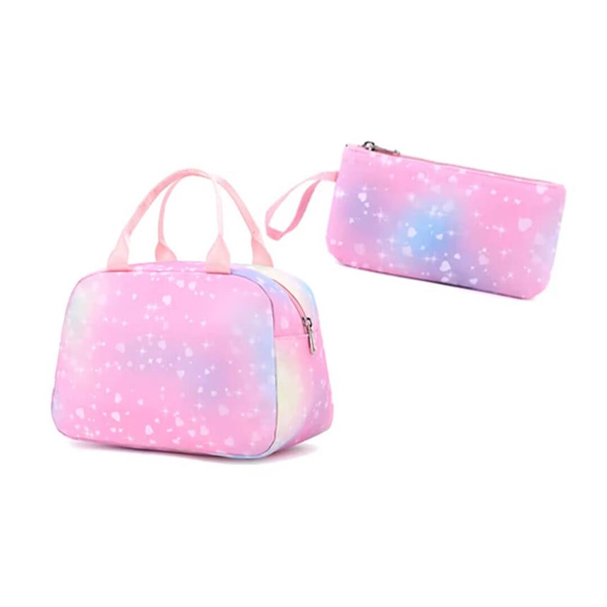Stitch pastel pink backpack with lunch bag and pencil case 