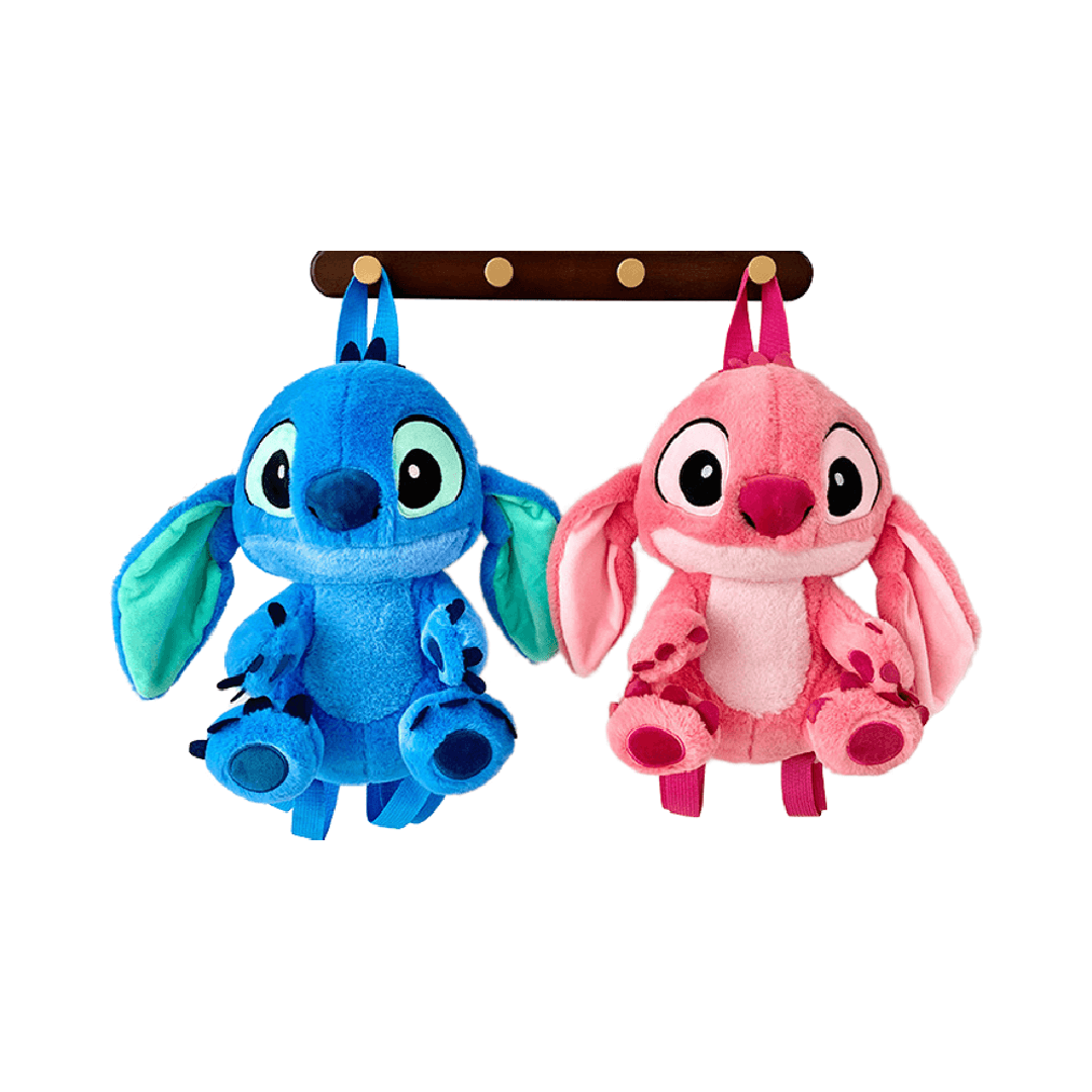 Cute Stitch & Angel Plush Backpack