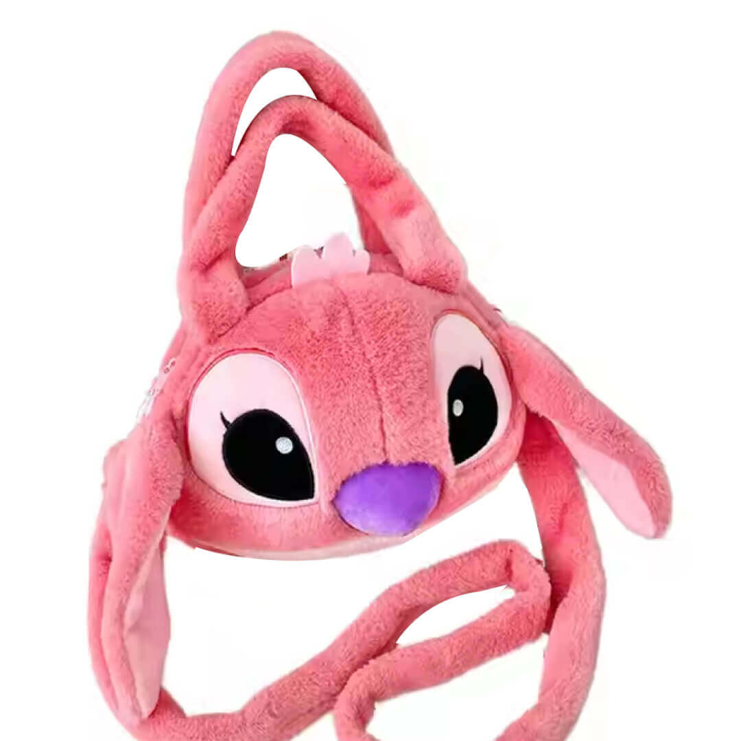 Blue Stitch and Pink Angel Plush Shoulder Bag