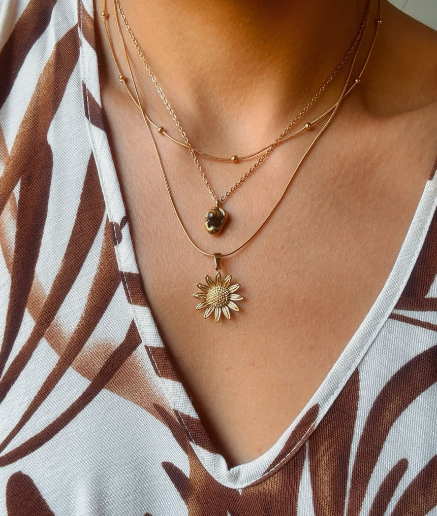 Tiger's Eye Gemstone Necklace