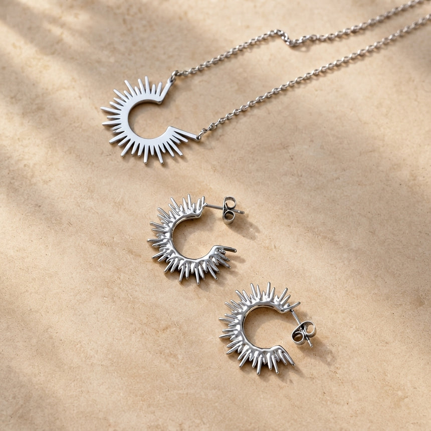 Sun Ray Set Silver - 2 Pieces