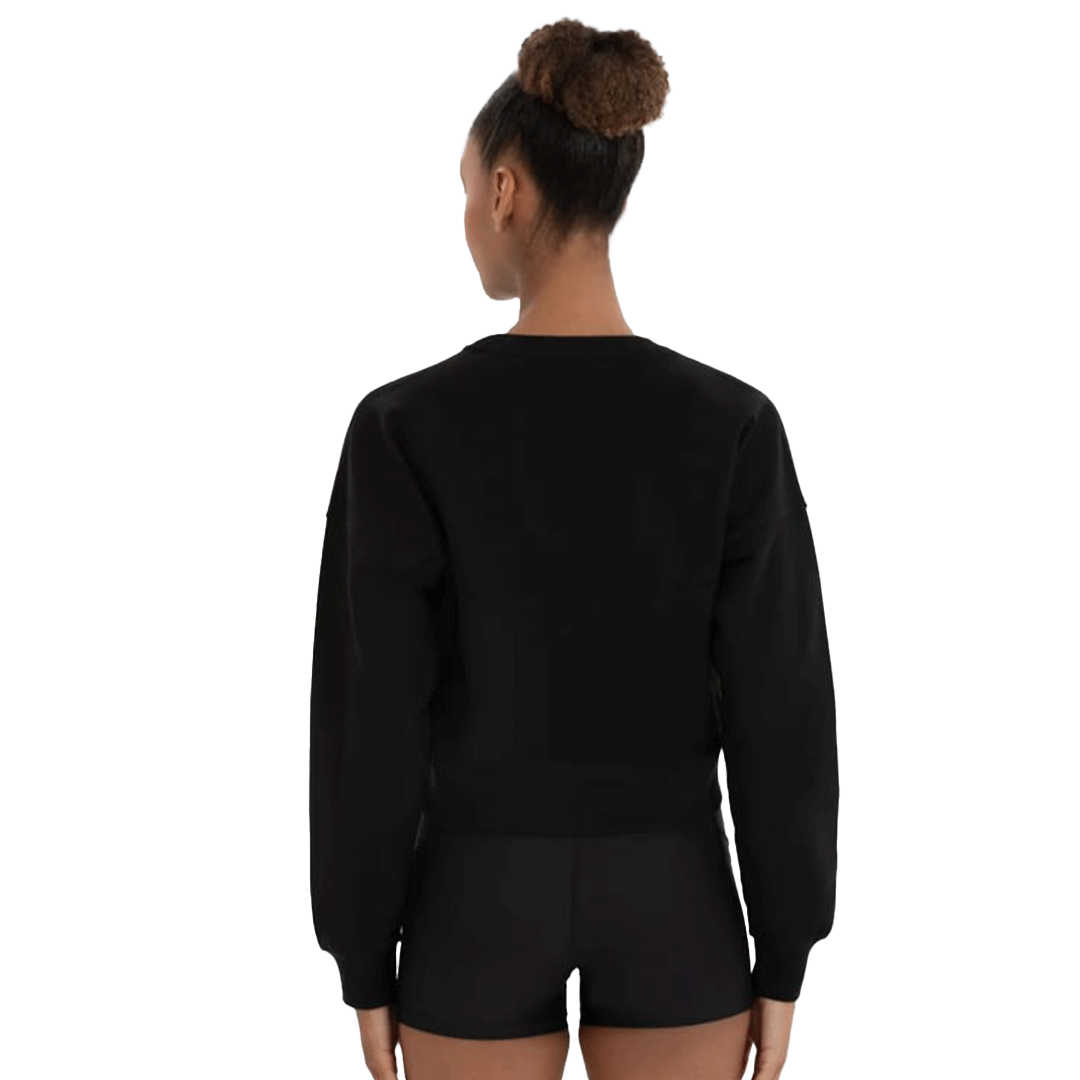 Oversized Crop Crew Neck Black