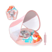 Swimbobo baby flamingo float with sunshade for safe pool time