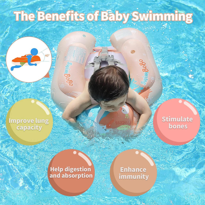 Flamingo baby float for pool and beach use