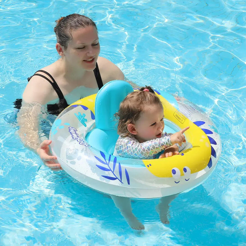 Swimbobo Baby dino float with sunshade for outdoor swimming