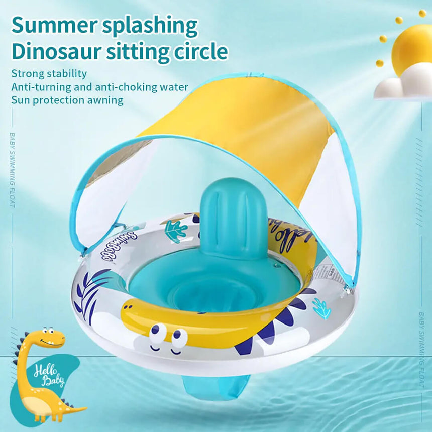 Dino inflatable baby float for pool and beach use