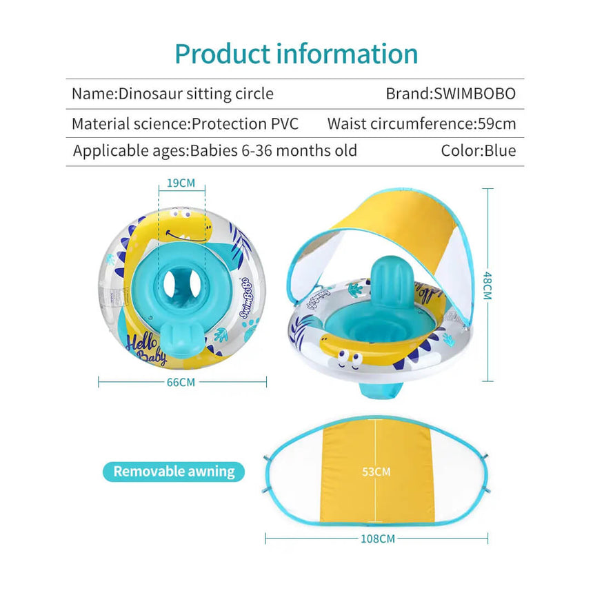 Swimbobo baby float made from non-toxic PVC material