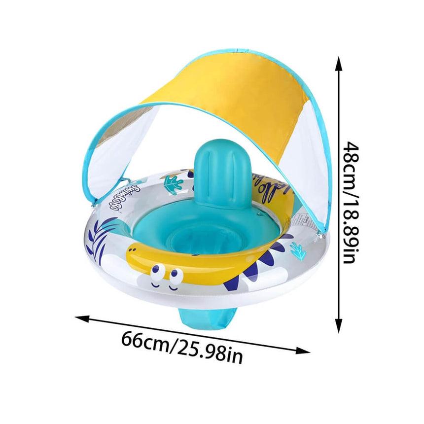 Swimbobo Dino Baby Float with Canopy, dimensions