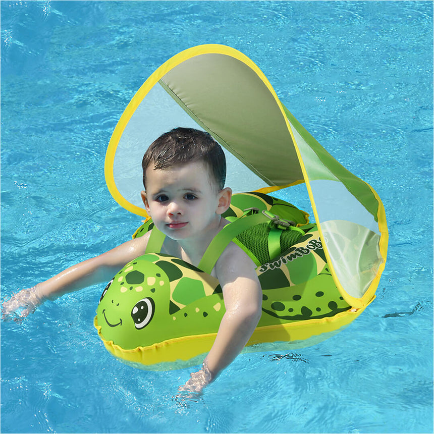 Baby pool float frog design safe and comfortable for infants