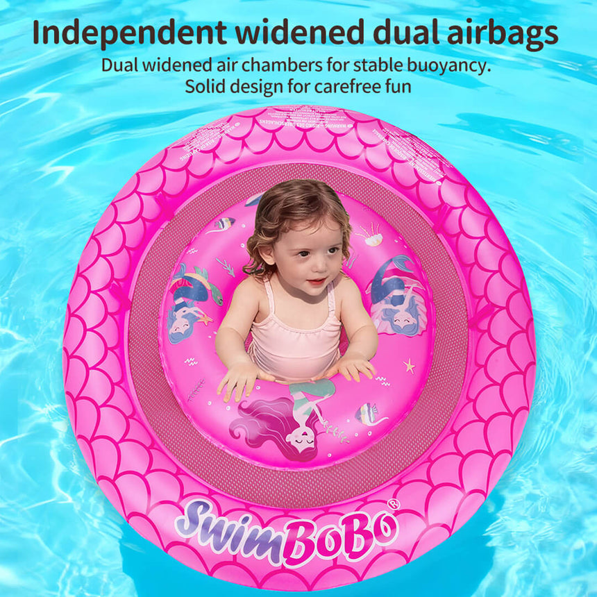 Swimbobo cute mermaid float for baby girls' with removable sunshade