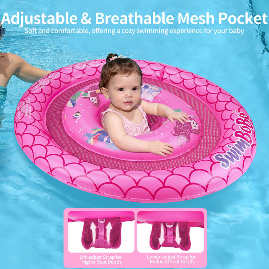 Swimbobo baby float pink mermaid for summer water play
