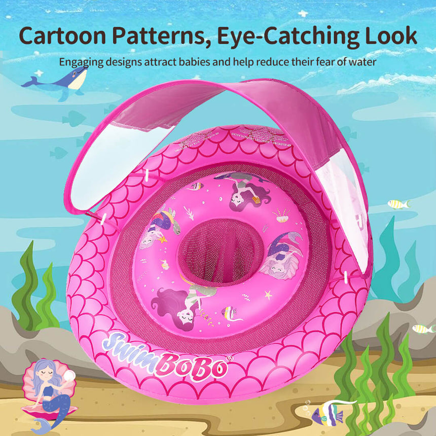 Swimbobo safe pink baby float for 6 to 24 months