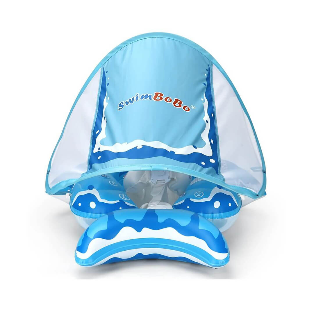 Shark baby pool float with comfortable seat, from 6 months to 6 years