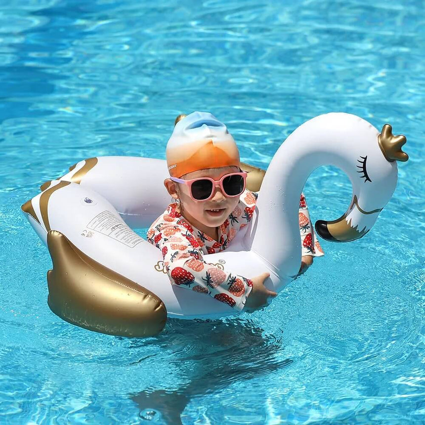 Swimbobo inflatable swan seat float for pool fun