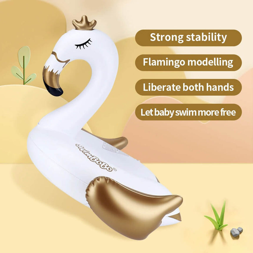 Swimbobo swan pool float with comfortable seat