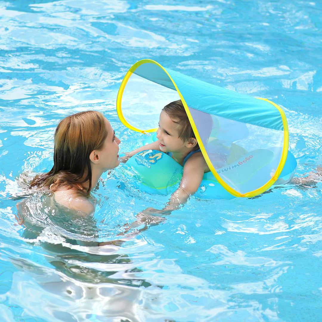 SWIMBOBO Teal Inflatable Float with Canopy – (2–6 Years)