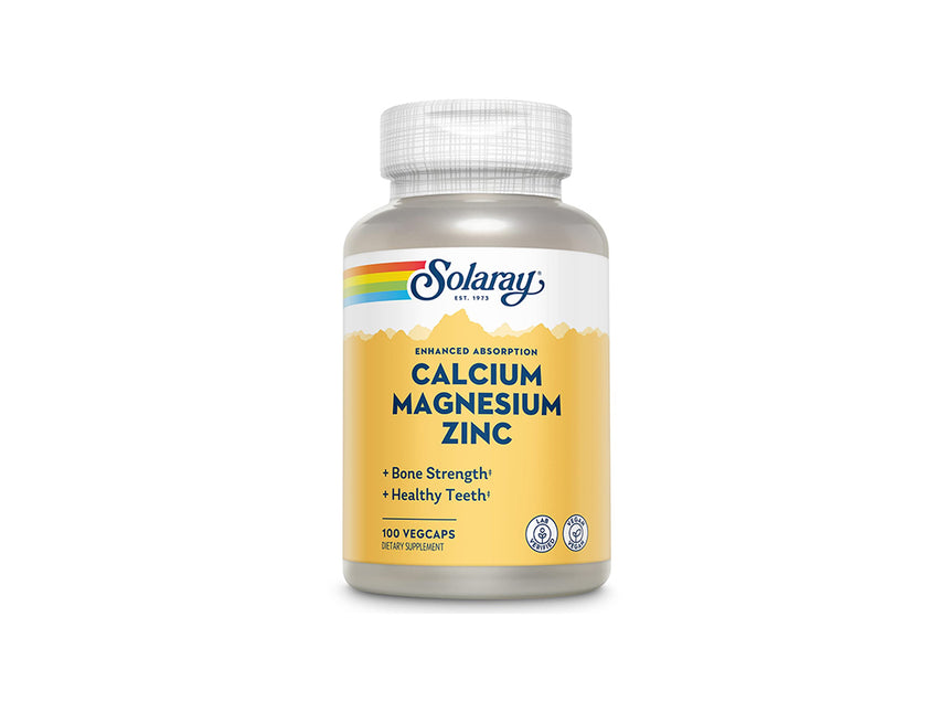 Solaray Calcium, Magnesium, Zinc 100 Capsules