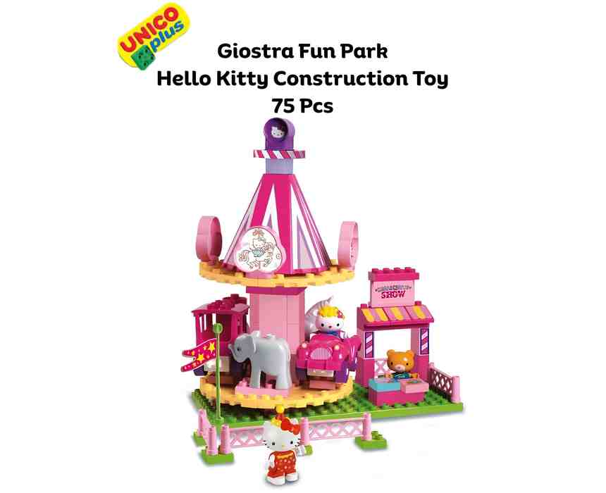 Hello Kitty Carousel Fun Park Construction Set, 75 Pieces