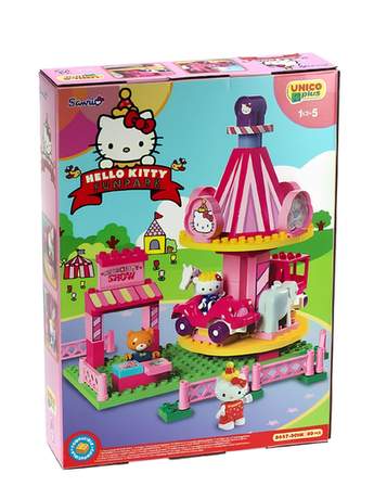 Hello Kitty Carousel Fun Park Construction Set, 75 Pieces