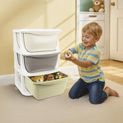 Dolu Kids 3 Tier Storage Unit with Drawers