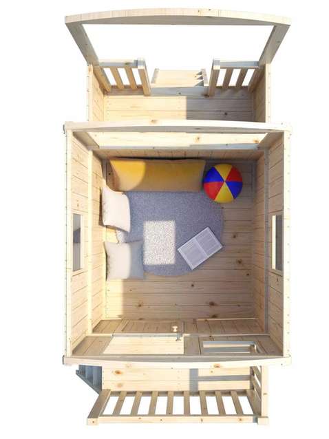 Soulet Carry Wooden Caravan Playhouse