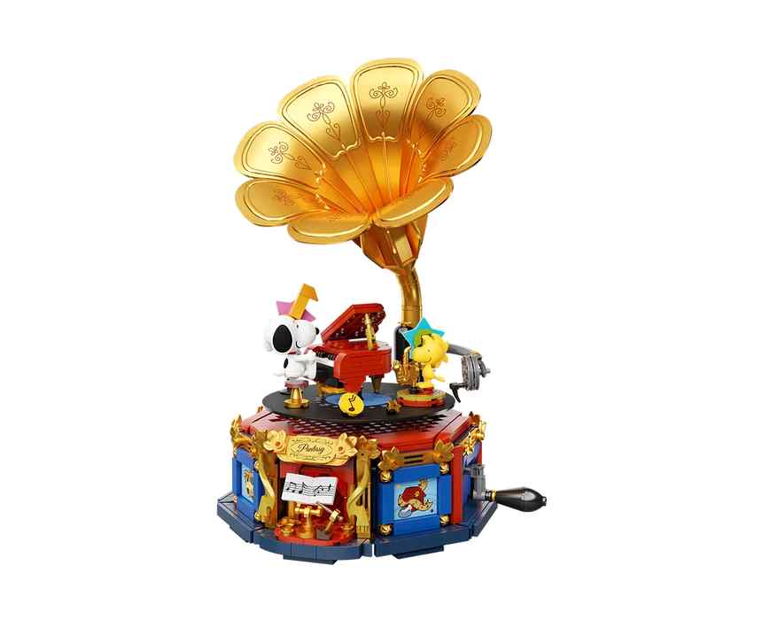 Peanuts Phonograph Building Bricks Set