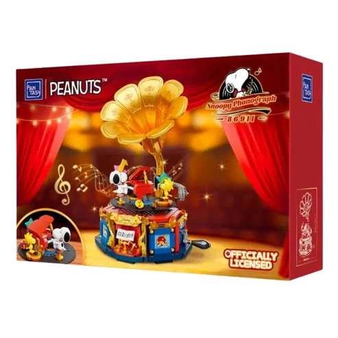 Peanuts Phonograph Building Bricks Set