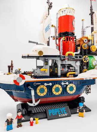 Treasure Hunt Steamship Building Bricks Set, 2500 Pieces