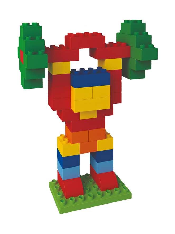 Androni Unico Plus Bricks in Bucket, 100 Pieces