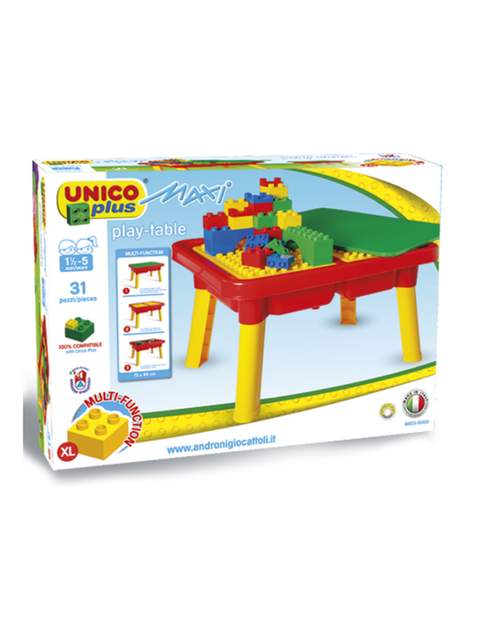 Androni Unico Plus Maxi Play Table with 31 Large Bricks