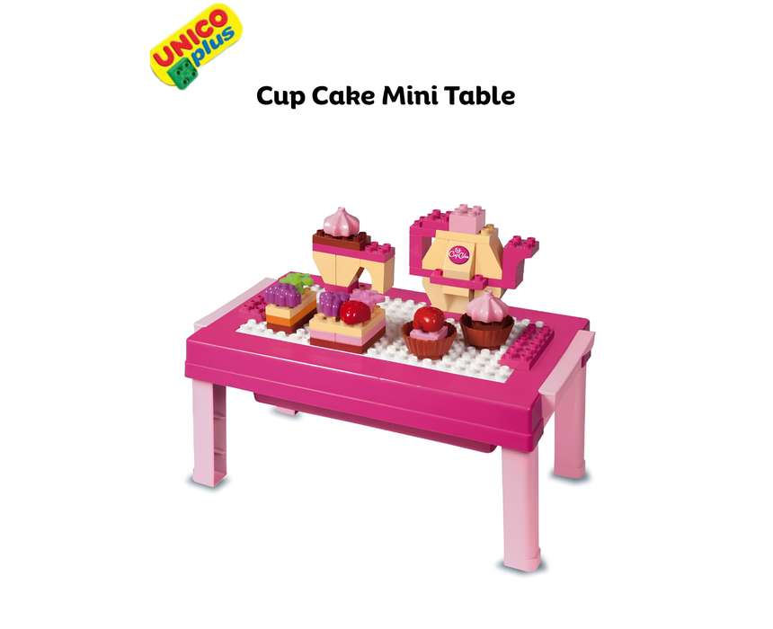 Androni Unico Plus Mini Play Table with Cupcake Bricks