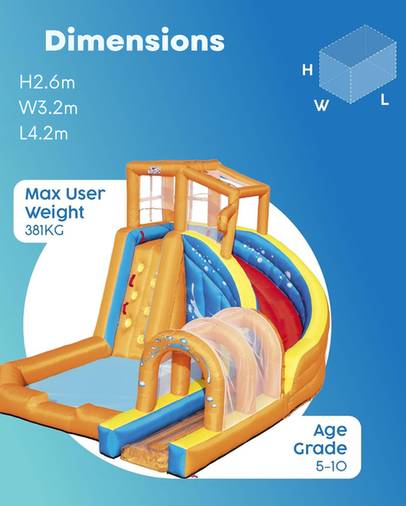 Hurricane Tunnel Blast Inflatable Mega Water Park