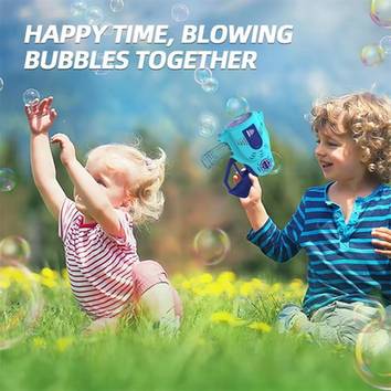 Bubble Gun with 57 Holes, Blue